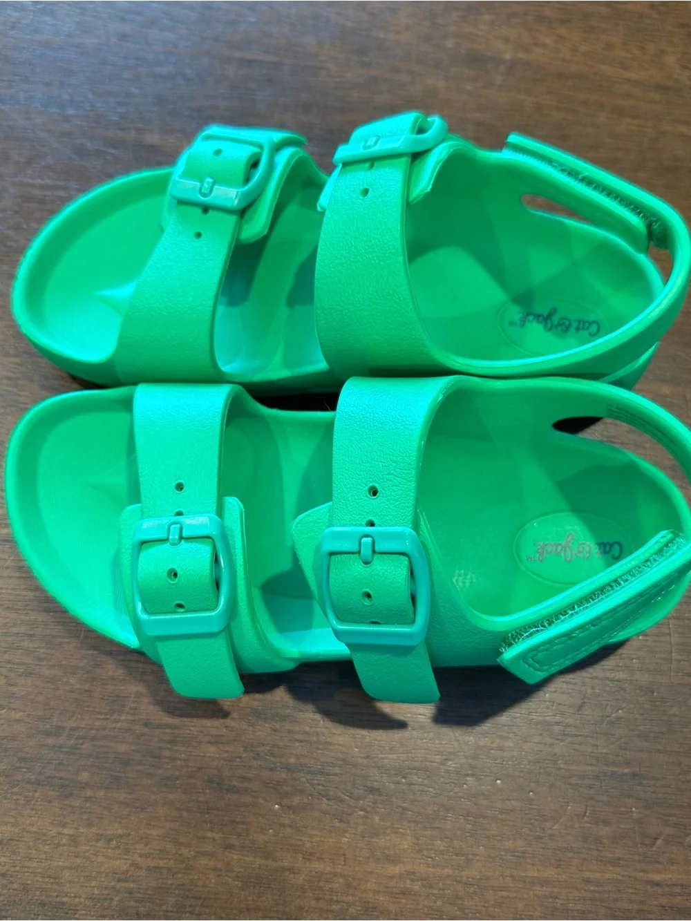 Cat & Jack Kids' Green Double-Buckle Sandals